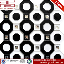 black and white mixed Acrylic Mosaic crystal Glass Tiles